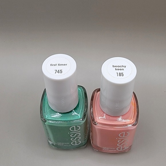 Essie‎ Nail Polish Pastel Lot of 2 Quick Dry First Timer, Beachy Keen - Picture 2 of 3